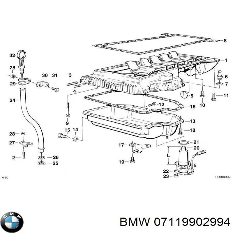 Болт головки блока цилиндров, ГБЦ BMW 07119902994 цена, от 0.65 USD