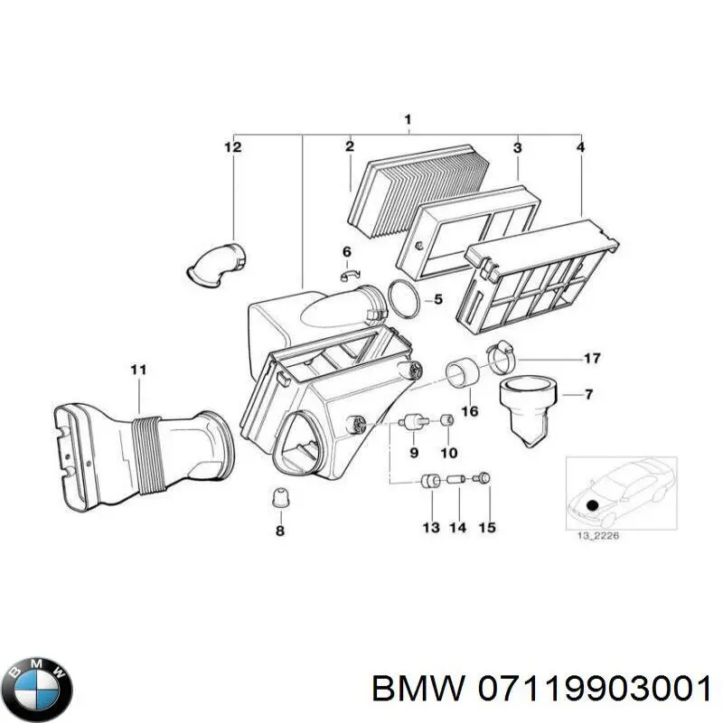 07119903001 BMW Болт крепления переднего рычага, нижнего