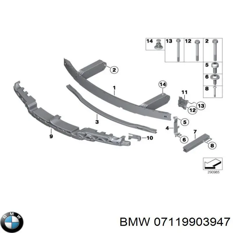 Болт переднего рычага, нижнего BMW 07119903947 цена, от 1.18 USD