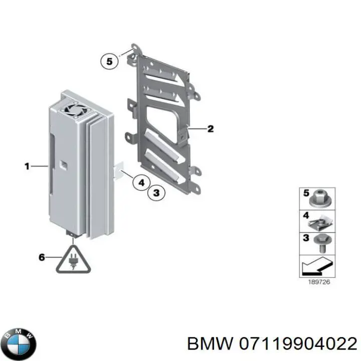 Гайка крепления приемной трубы глушителя (штанов) 07119904022 BMW