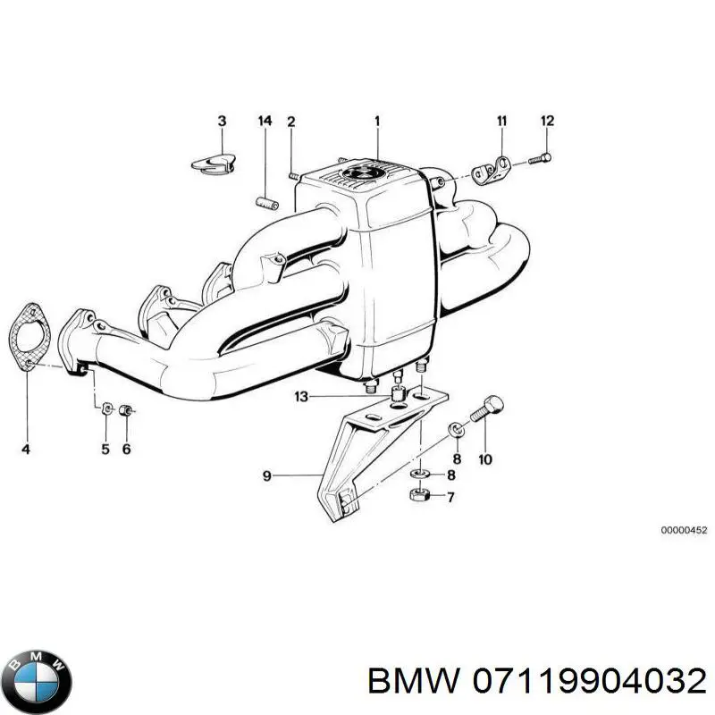 Гайка крепления приемной трубы глушителя (штанов) BMW 7119905515 цена, от 0.74 USD