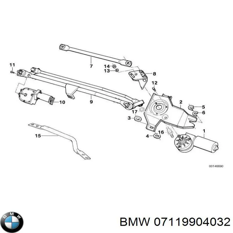 Гайка крепления приемной трубы глушителя (штанов) 7119905515 BMW