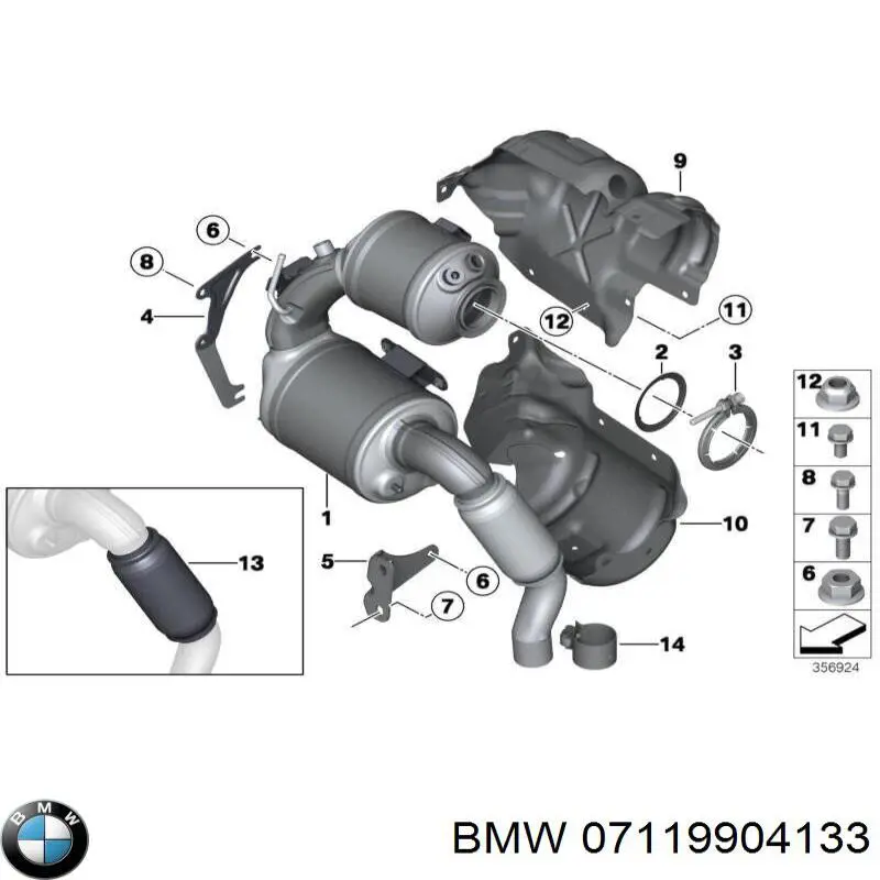 Болт ГБЦ 7119904133 BMW