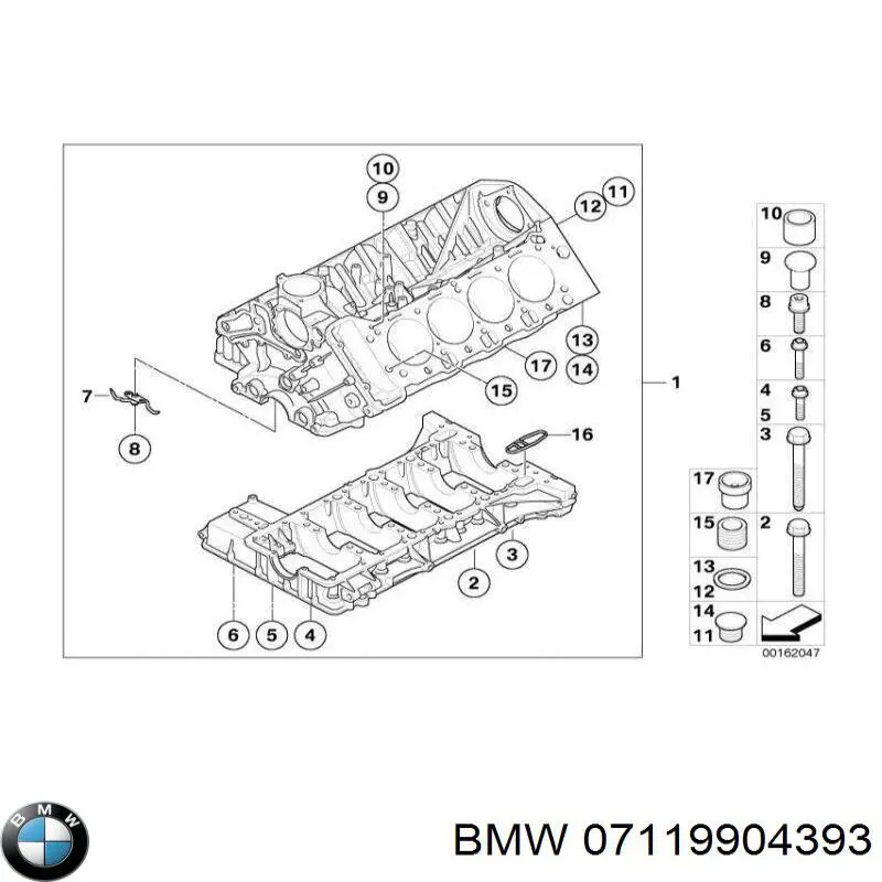 Пробка поддона двигателя BMW 07119904393 цена, от 0.86 USD