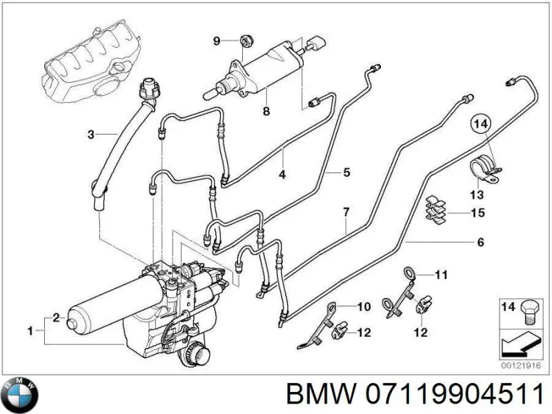 Болт крепления переднего рычага, нижнего 07119904511 BMW