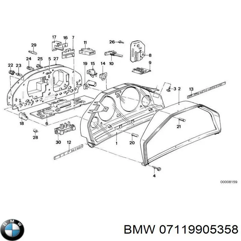 Лампочка поворота 07119905358 BMW