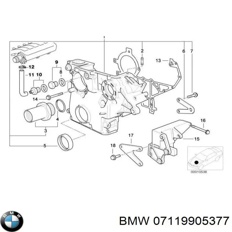 Болт крепления переднего рычага, нижнего 07119905377 BMW