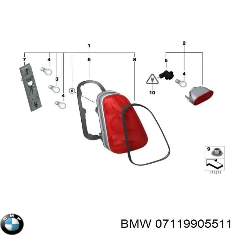 07119905511 BMW лампочка противотуманной фары