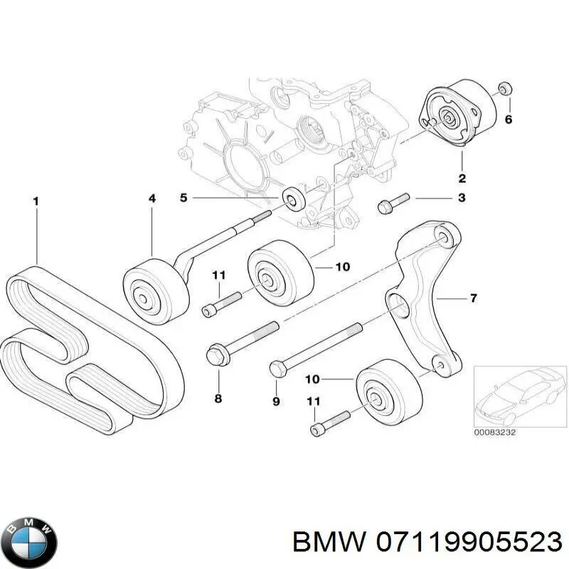 Болт головки блока цилиндров, ГБЦ BMW 07119905523 цена, от 2.91 USD