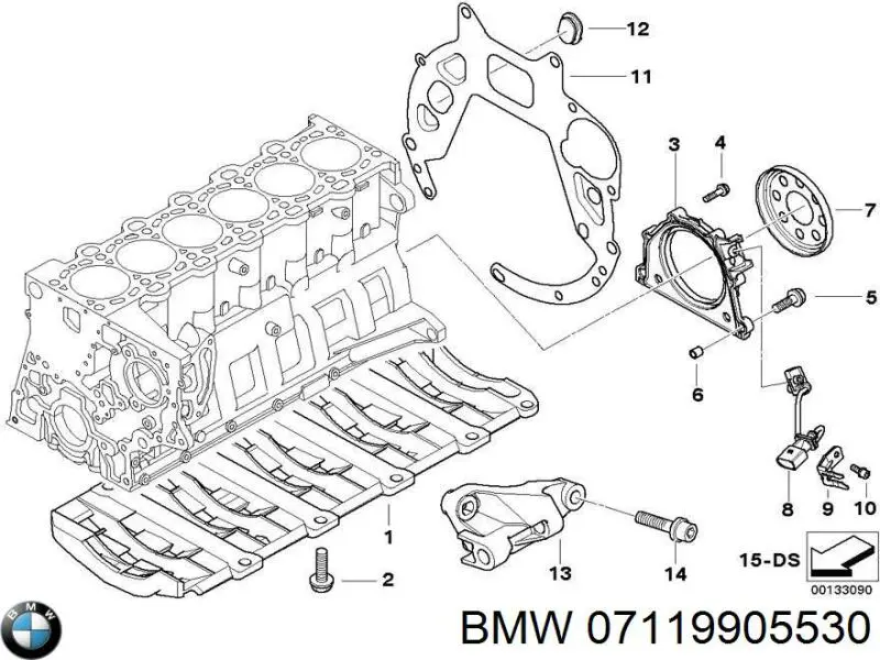 Болт крепления переднего рычага, нижнего 07119905530 BMW