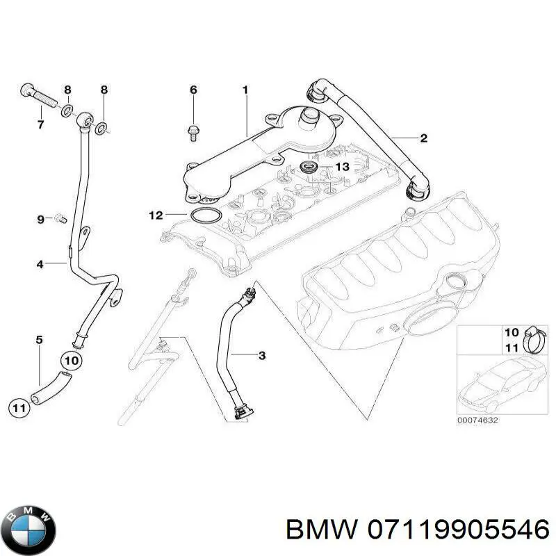 Болт крепления переднего рычага 07119905546 BMW