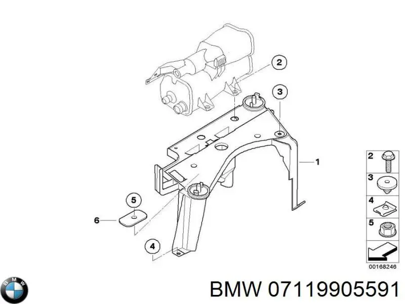 Болт крепления переднего рычага, нижнего 07119905591 BMW