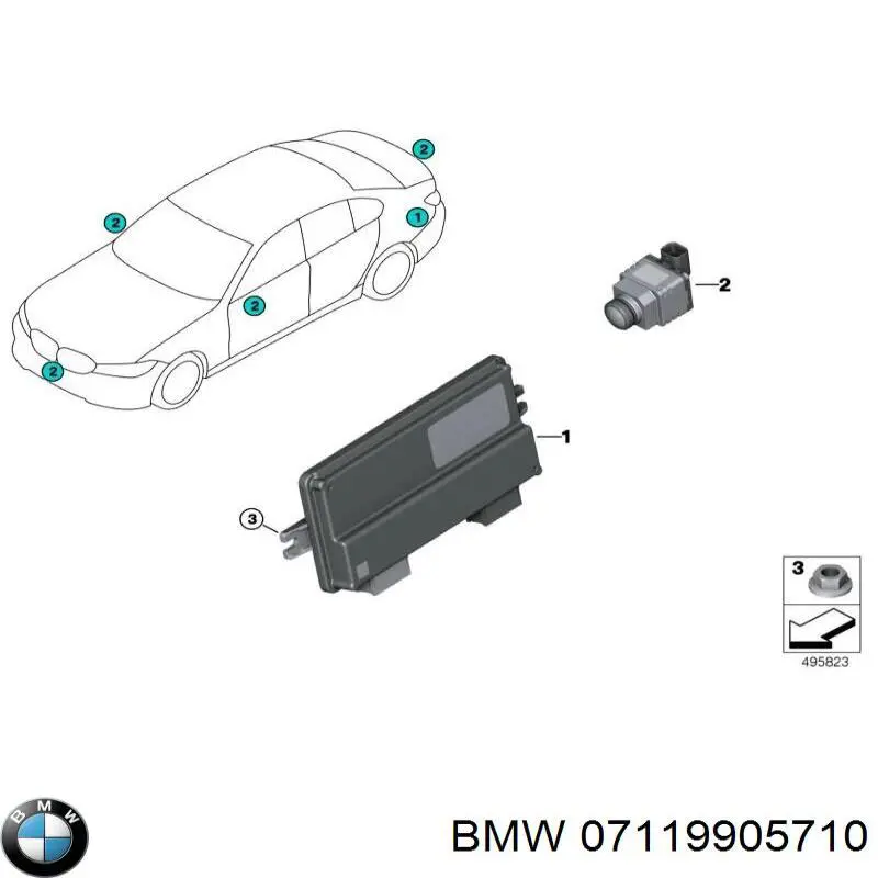 Гайка крепления приемной трубы глушителя (штанов) BMW 07119905710 цена, от 0.95 USD