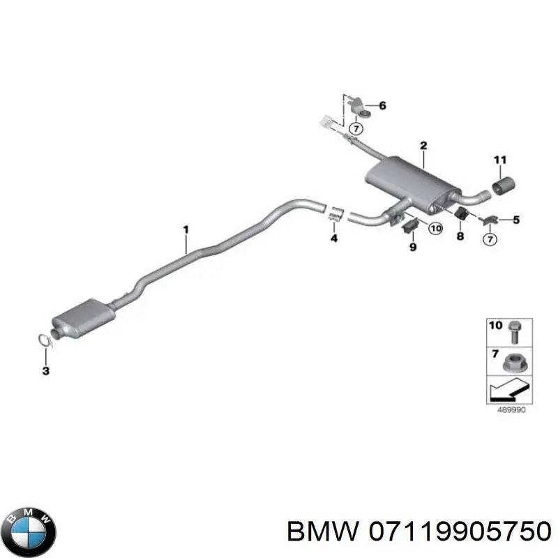 07119905750 BMW Болт крепления переднего рычага, нижнего