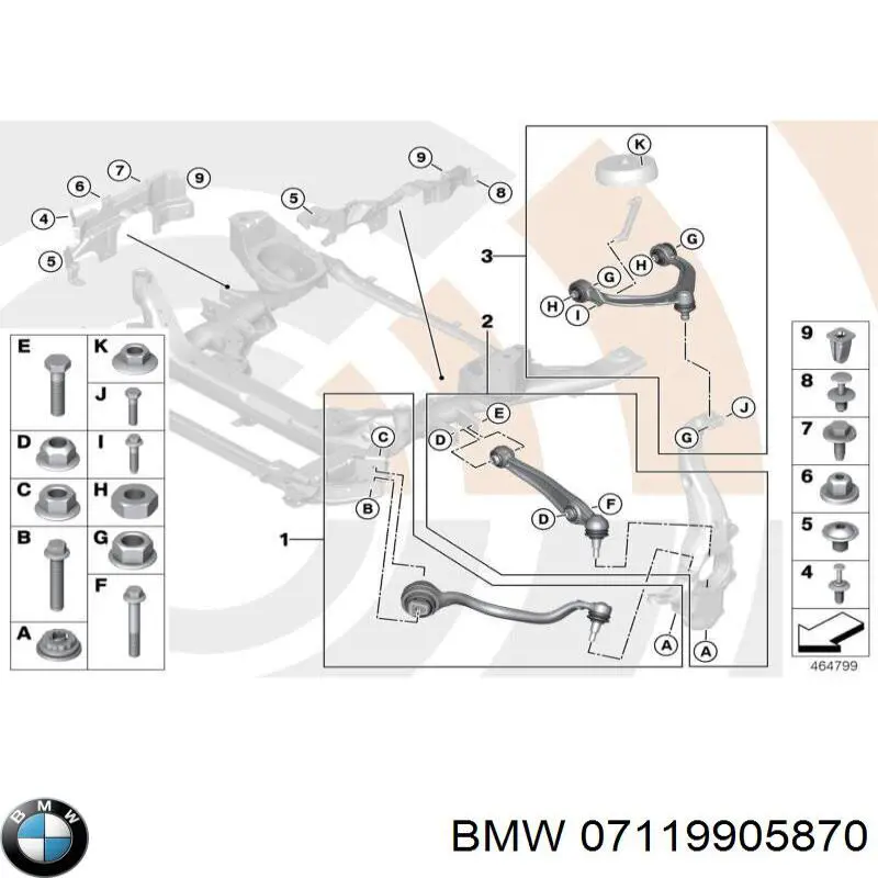 Болт переднего рычага, нижнего BMW 07119905870 цена, от 5.37 USD