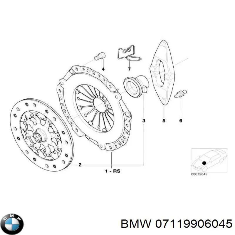 7119901023 BMW parafuso de fixação da cesta de embraiagem