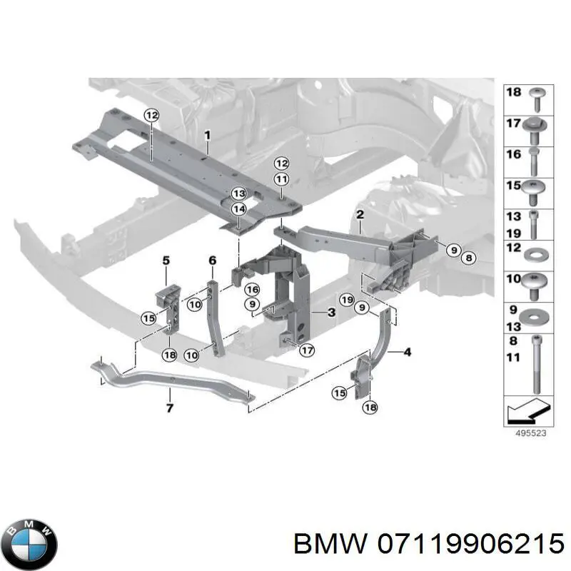 07119906215 BMW arruela do injetor superior