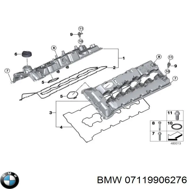 Уплотнительное кольцо маслозаливной горловины BMW 7119906276