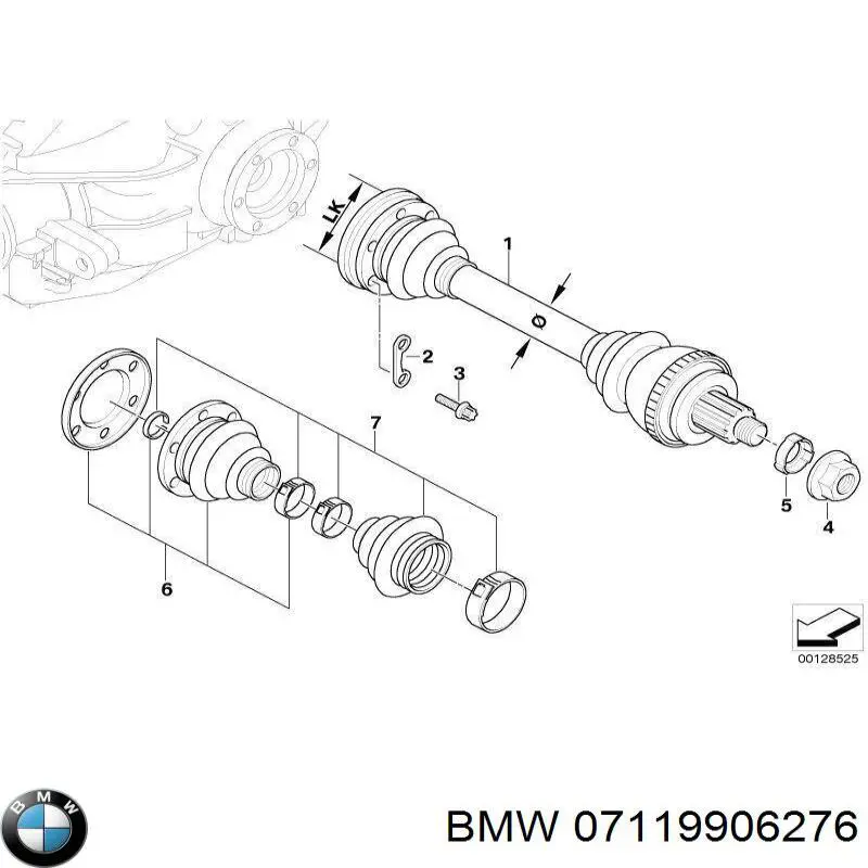 Anillo de sellado del cuello de llenado de aceite 07119906276 BMW