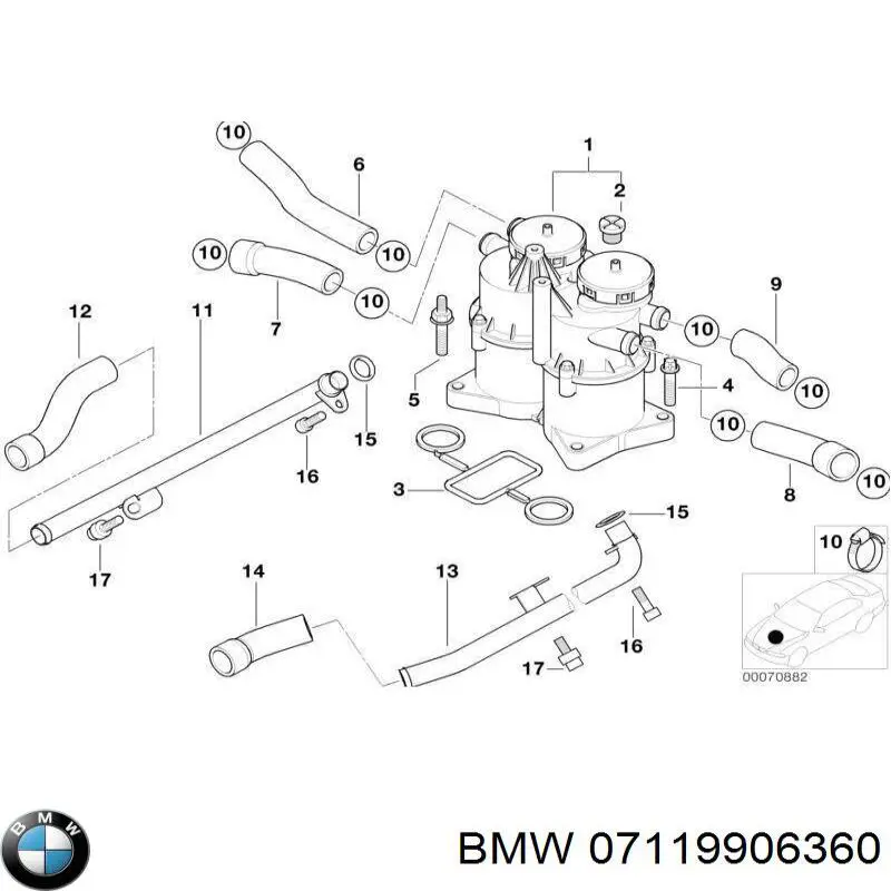 Прокладка крышки маслозаливной горловины 07119906360 BMW