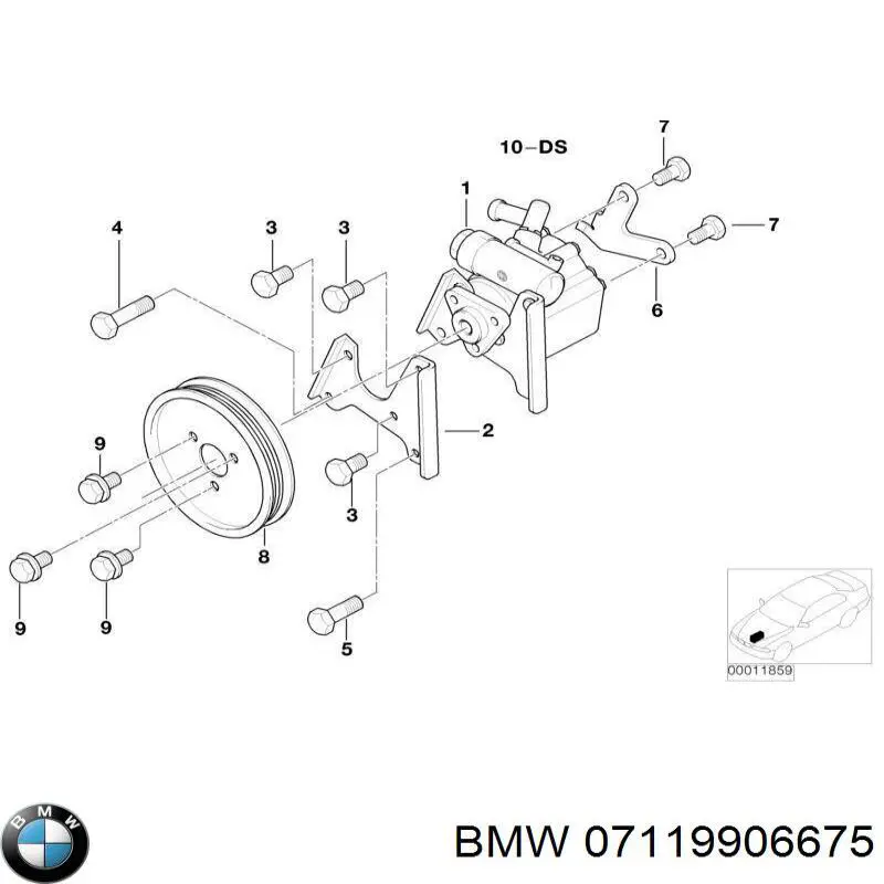 Купить 7119906675 BMW Болт нижнего рычага