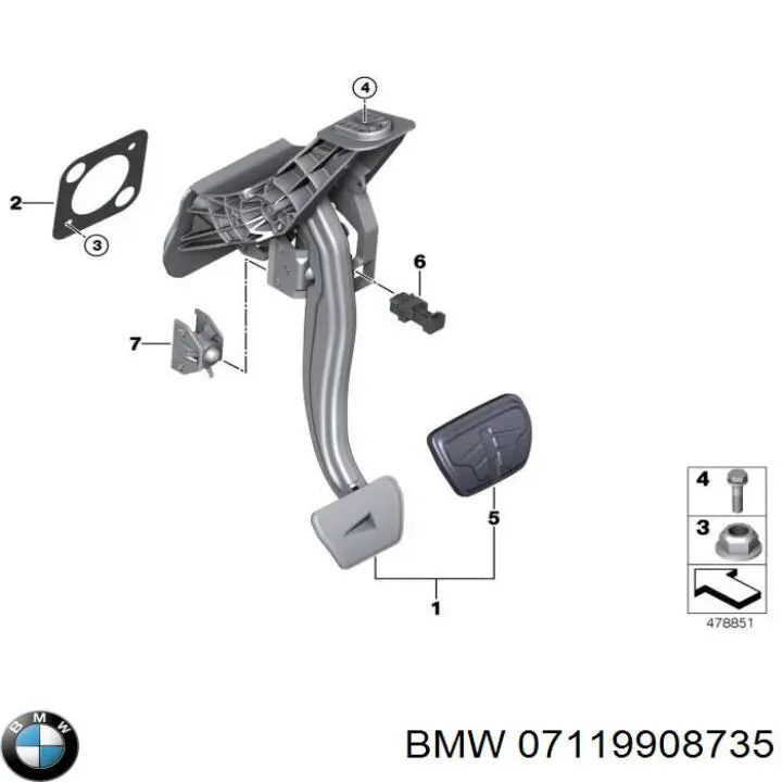 Болт крепления переднего рычага, нижнего 07119908735 BMW