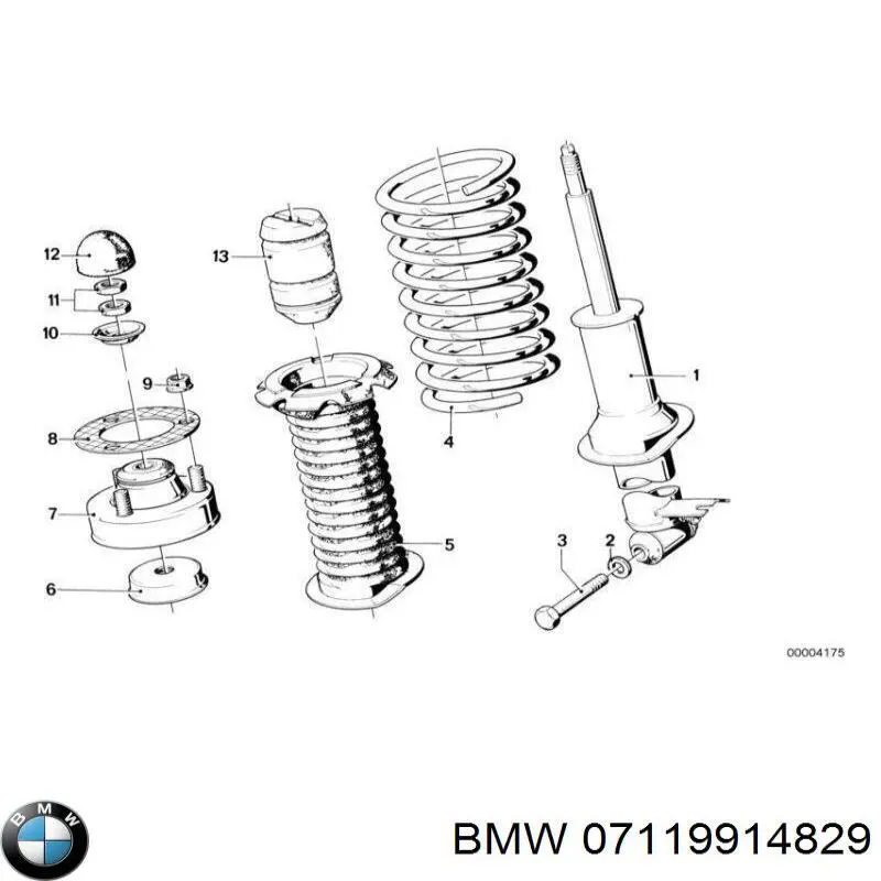 Perno de fijación, brazo oscilante delantero 07119914829 BMW