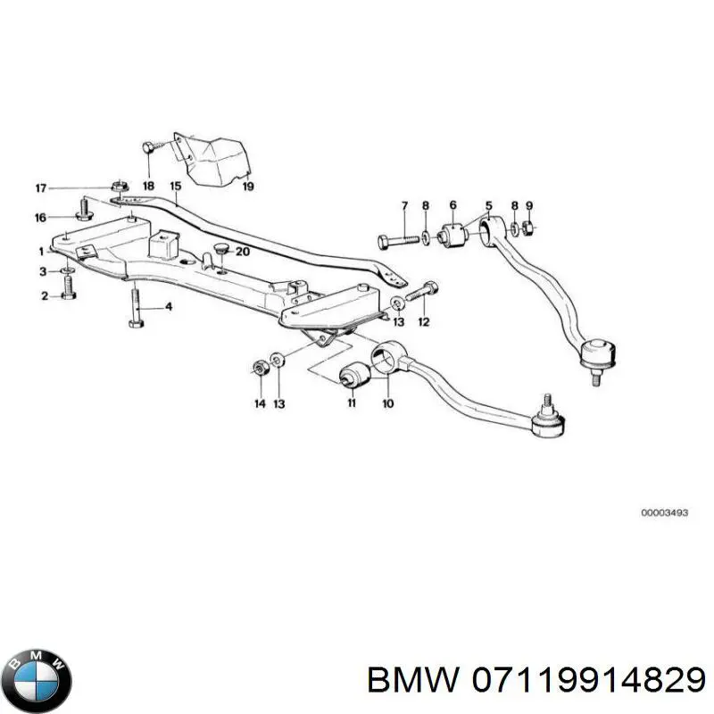 07119914844 BMW Болт рычага передней подвески