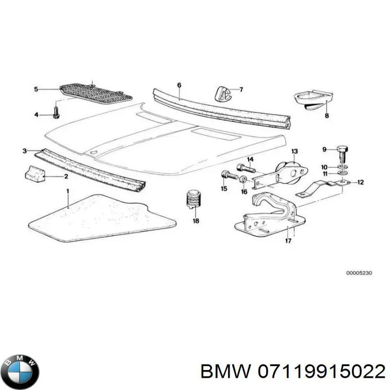 Болт крепления переднего рычага, нижнего 07119915022 BMW