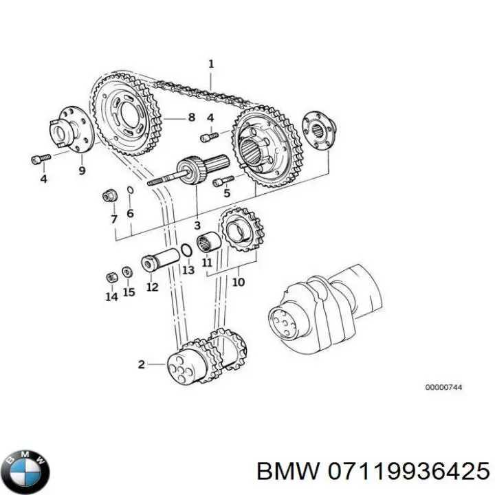 7119903791 BMW Шайба форсунки верхняя