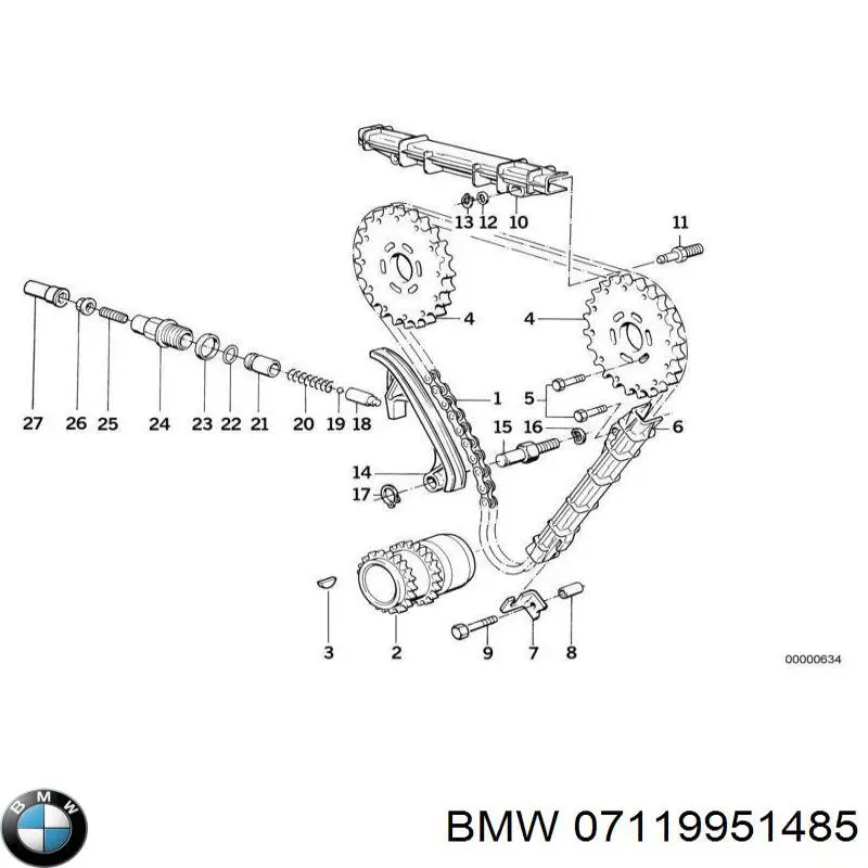 Купить 7119951485 BMW Шпонка коленвала