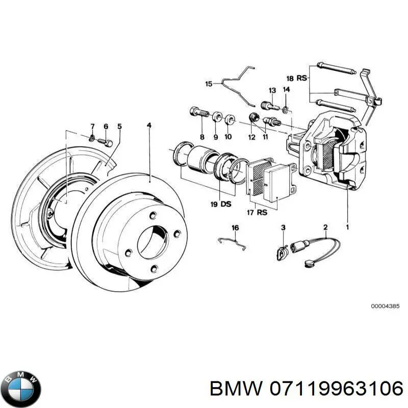 07119963106 BMW vedante de mangueira de fornecimento de óleo de turbina