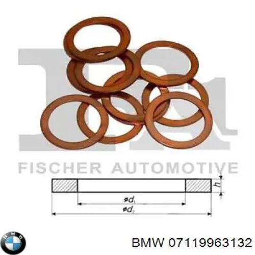 Прокладка пробки поддона двигателя BMW 07119963132 цена, от 1.67 USD