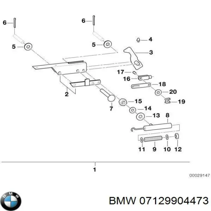 Гайка крепления приемной трубы глушителя (штанов) BMW 07129904473 цена, от 1.33 USD