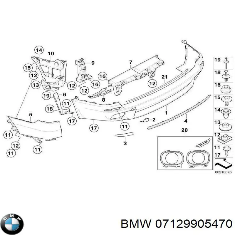 Гайка крепления приемной трубы глушителя (штанов) BMW 07129905470 цена, от 0.98 USD