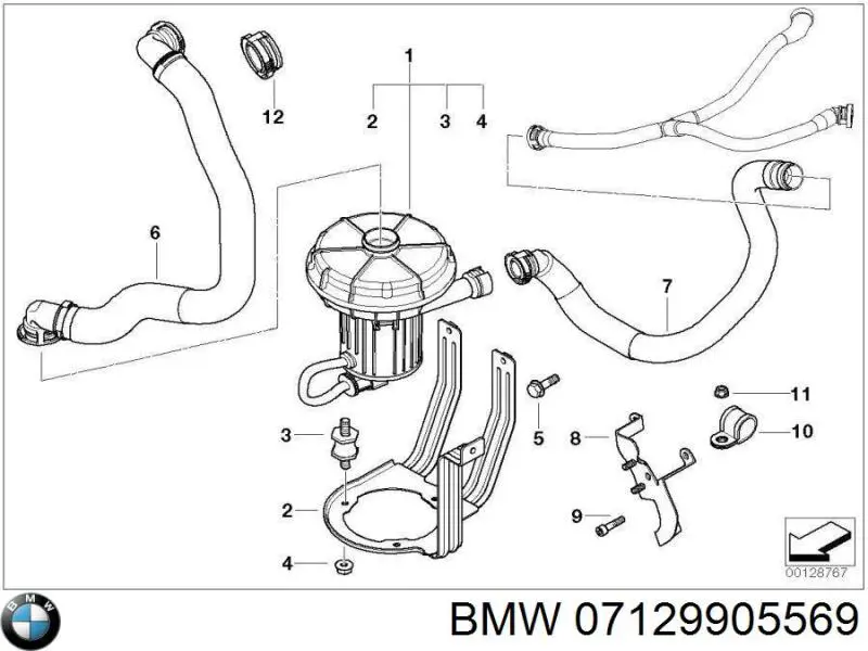 7129905569 BMW parafuso de cabeça de motor (cbc)