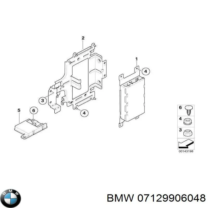 07129906048 BMW Гайка крепления приемной трубы глушителя (штанов)