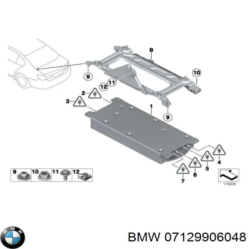 Гайка крепления приемной трубы глушителя (штанов) BMW 07129906048 цена, от 0.94 USD