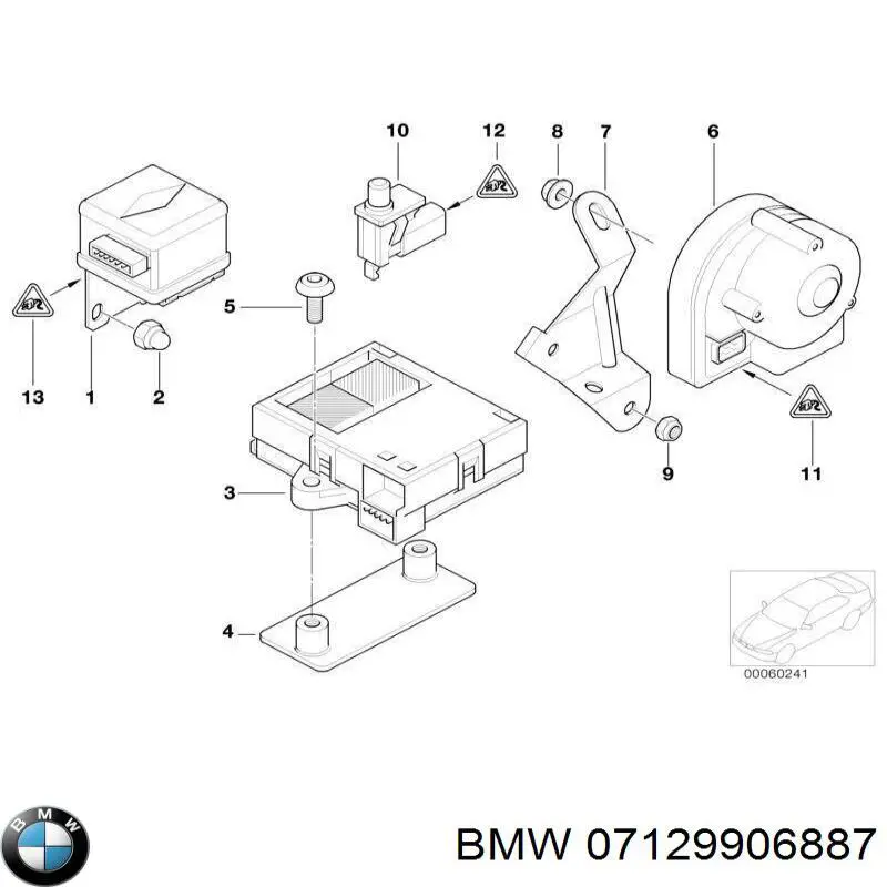 Гайка крепления приемной трубы глушителя (штанов) BMW 7129906887