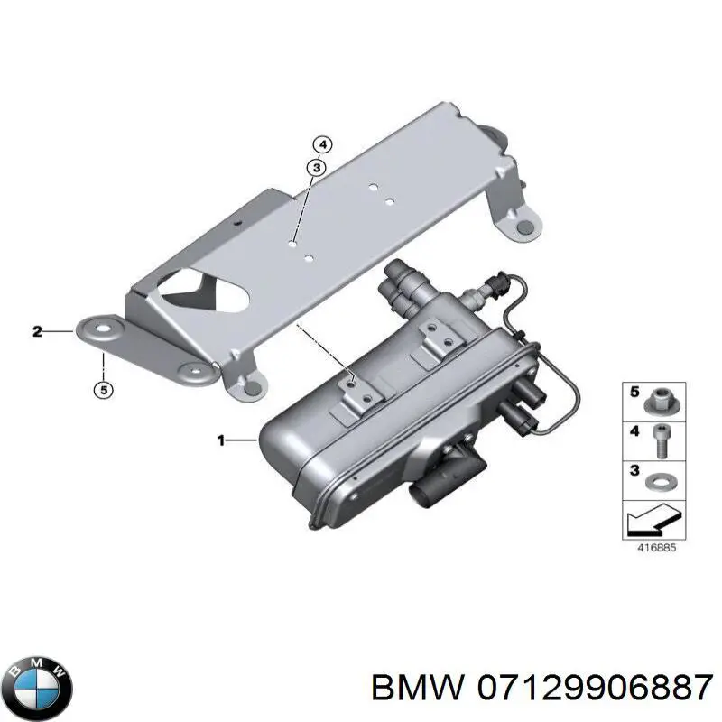 Гайка крепления приемной трубы глушителя (штанов) 07129906887 BMW