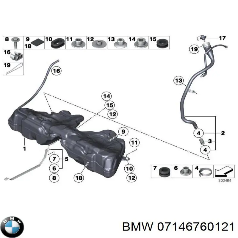 Гайка крепления приемной трубы глушителя (штанов) BMW 07146760121 цена, от 4.76 USD