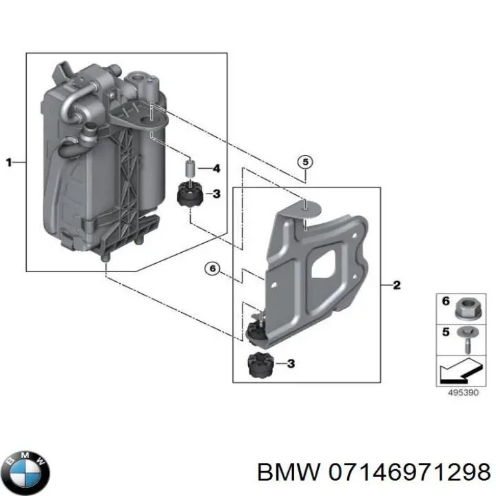 Болт крепления переднего рычага, нижнего 07146971298 BMW