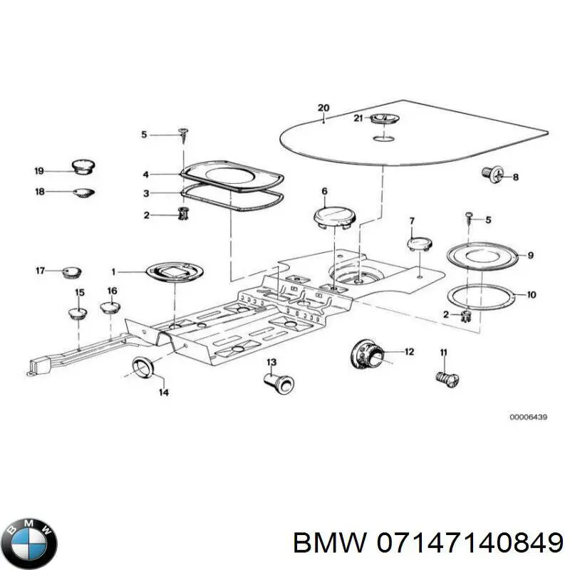 Заглушка днища кузова на BMW 5 (E39) купить.