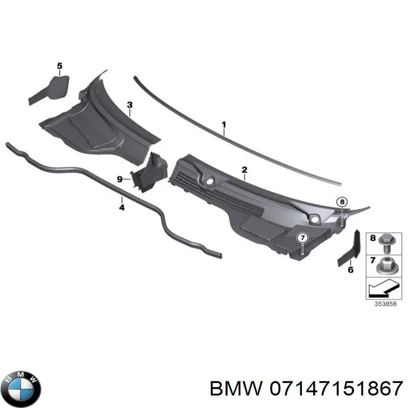 Болт крепления переднего рычага, нижнего BMW 07147151867