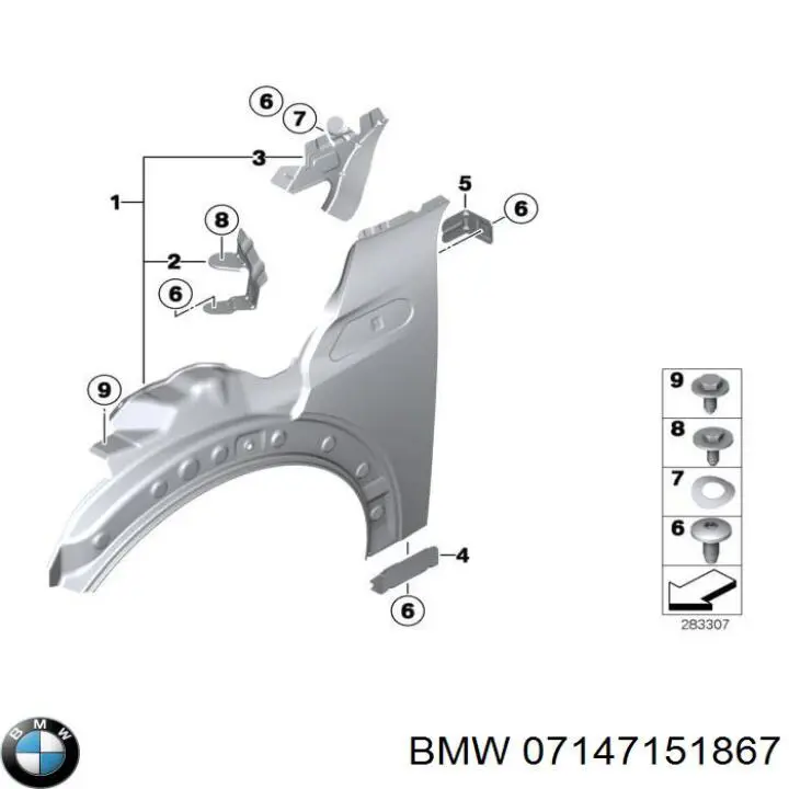 Болт переднего рычага, нижнего BMW 07147151867 цена, от 2.57 USD