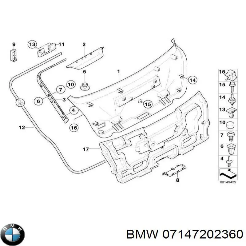 Болт переднего рычага, нижнего BMW 07147202360 цена, от 1.56 USD