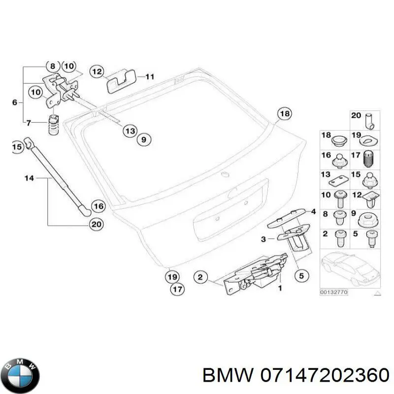 Купить 07147202360 BMW Болт нижнего рычага