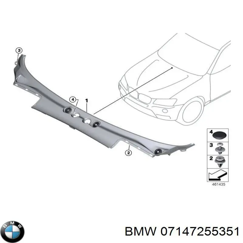 Tapa de perno Jabot 07147255351 BMW