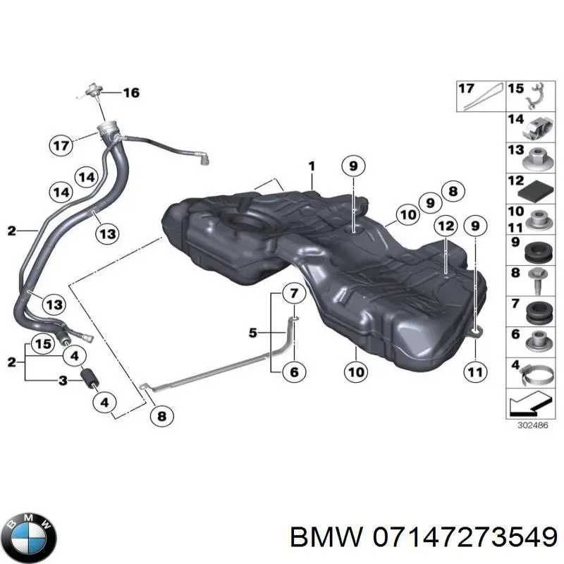 Панель крепления номерного знака переднего 7147273549 BMW