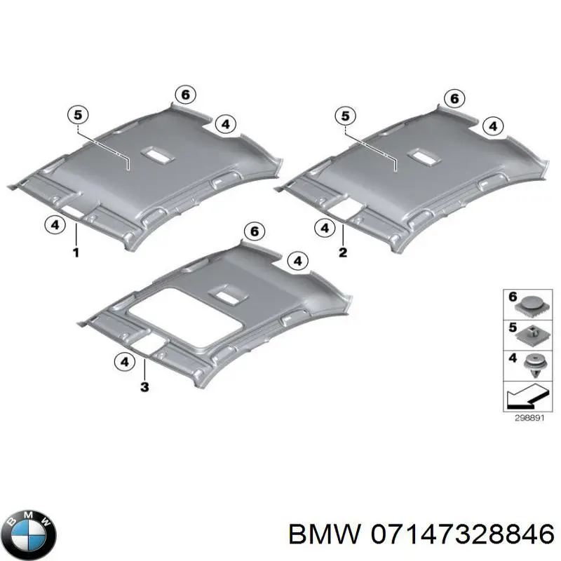 Пистон (клип) крепления подкрылка переднего крыла 07147328846 BMW